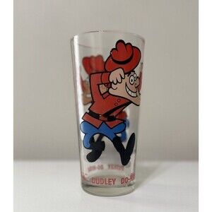Vintage Dudley Do-Right Glass 1970'S RED LETTERS
